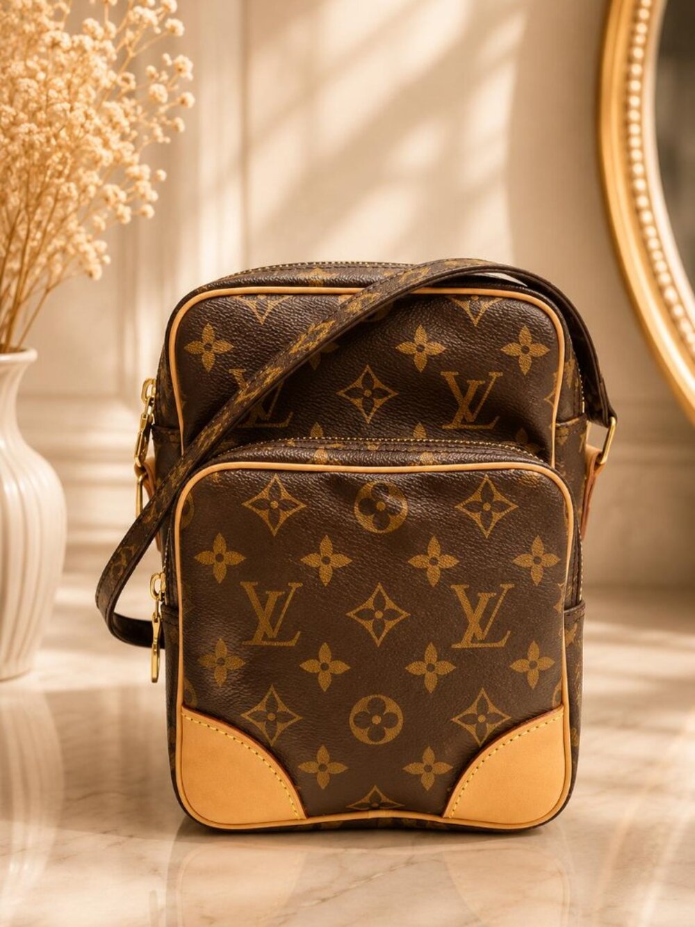 Authentic Louis Vuitton Monogram Amazone Crossbody Bag Vintage Shoulder Bag